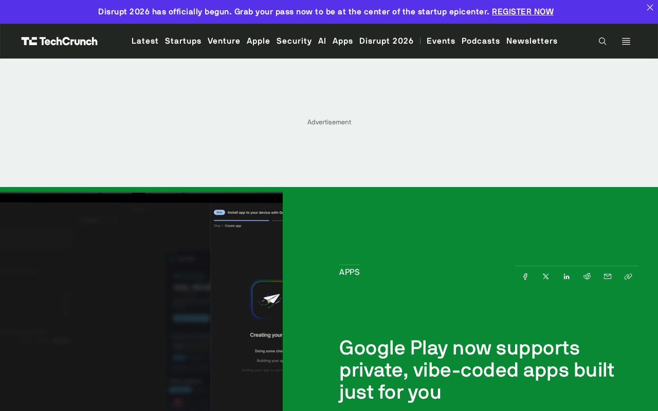 Google Play now supports private, vibe-coded apps built just for you