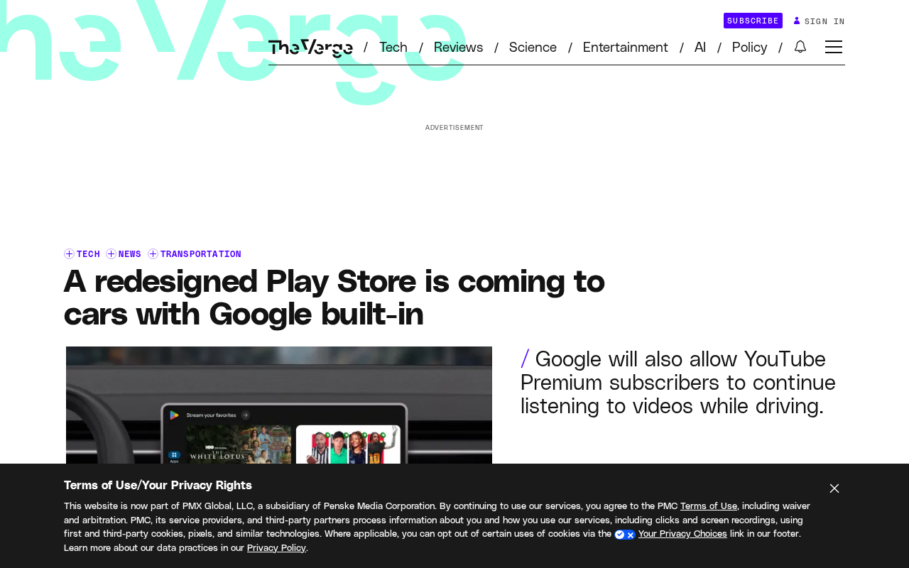 Google Play Store 车机版重新设计:自动适配屏幕