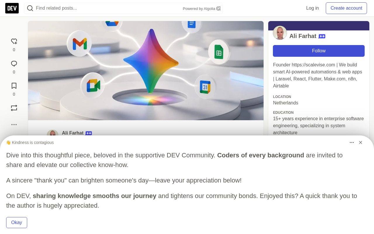 Google发布Gemini Agent:打通Workspace的跨平台工作自动化