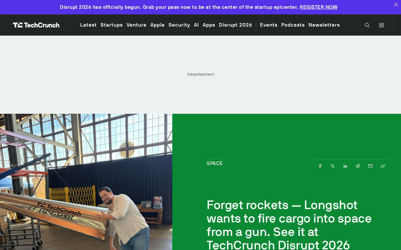 不用火箭:Longshot 要用大炮把货物射入太空