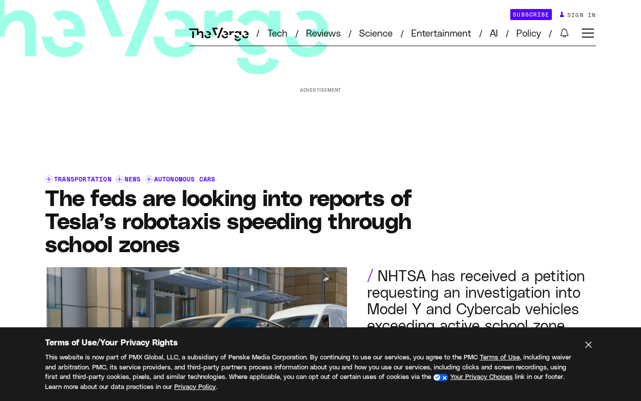 NHTSA Investigates Tesla Robotaxi Speeding Allegations in School Zones