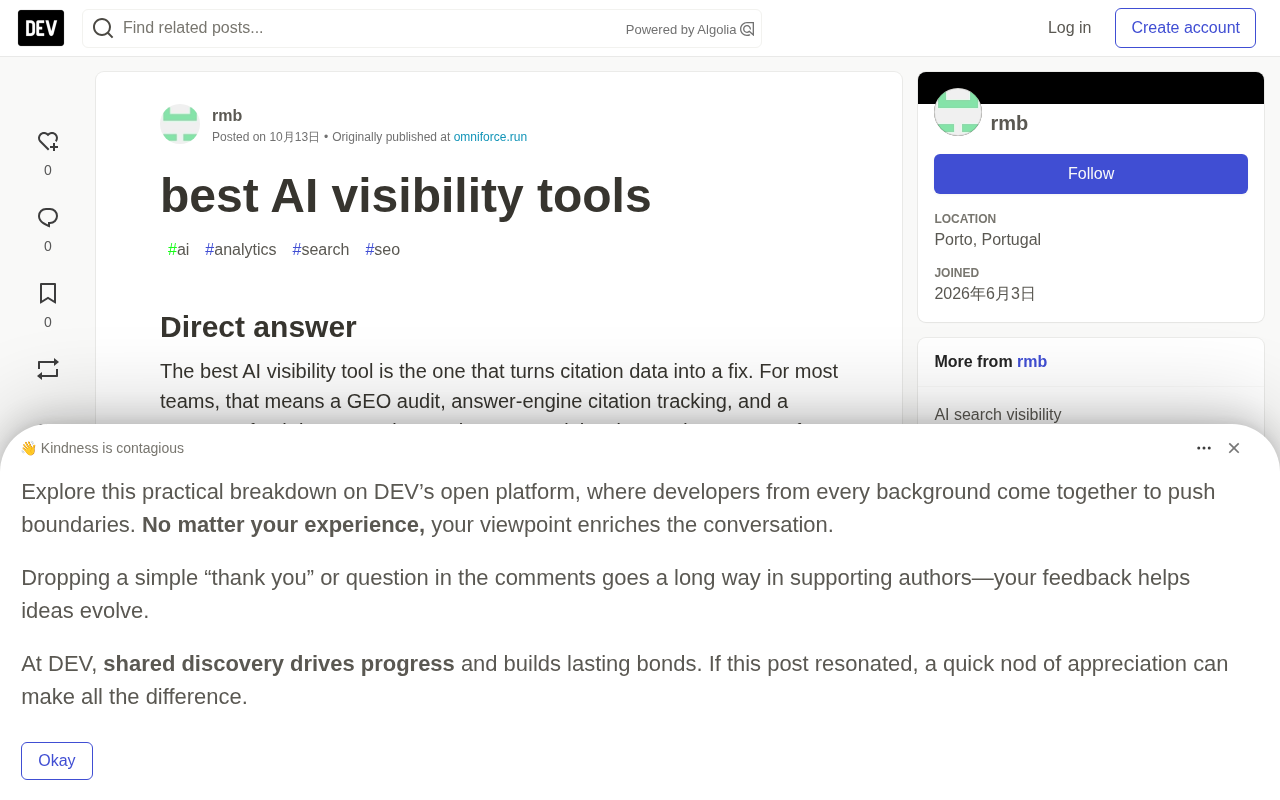 Best AI Visibility Tools: A Complete Loop from Audit to Citation