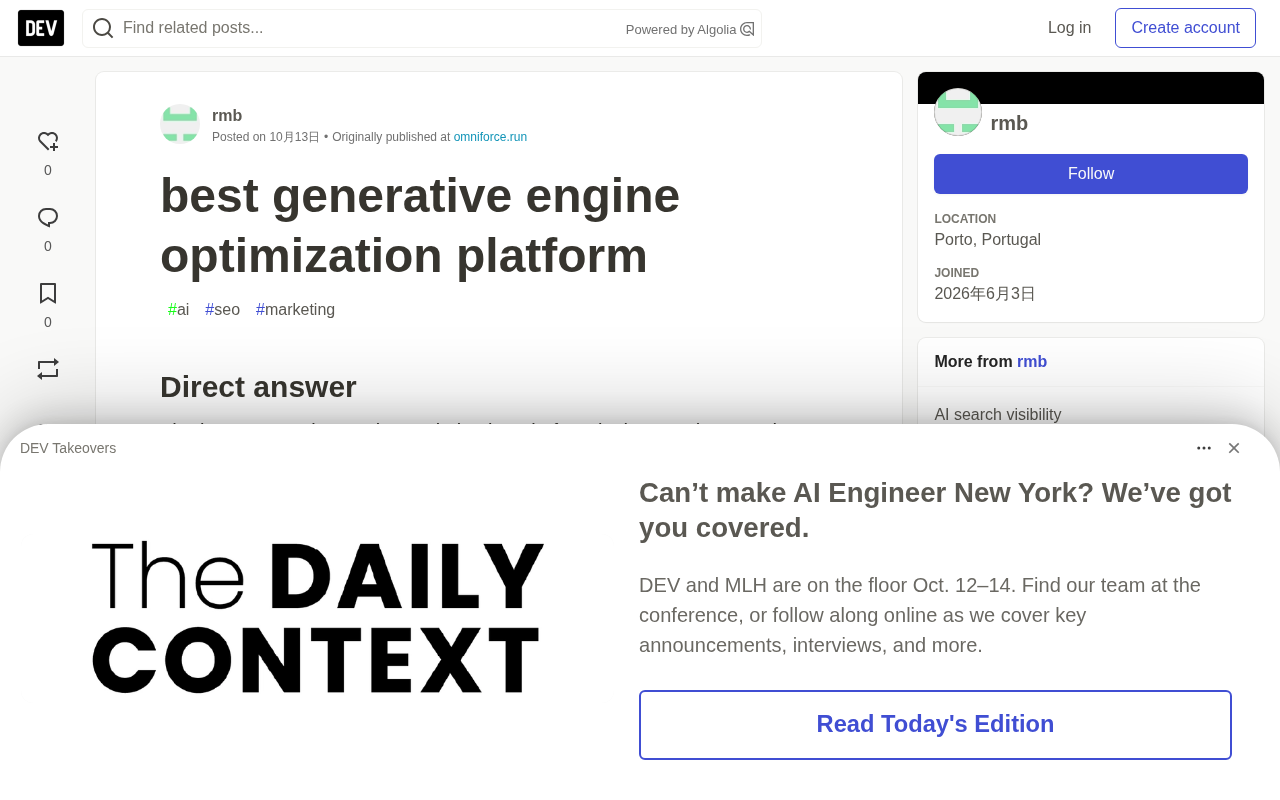 How to Choose the Best Generative Engine Optimization Platform: A Full Breakdown of Answer Engine Citation Mechanics