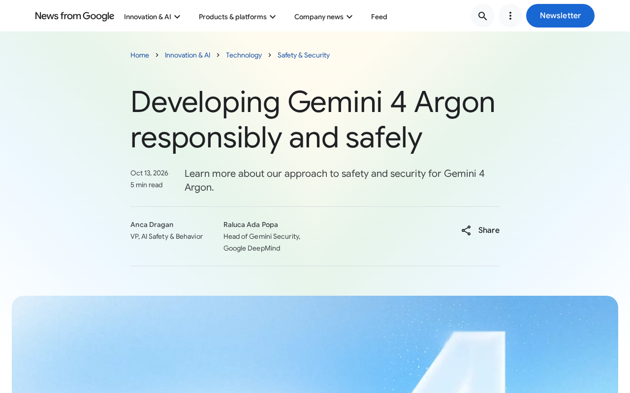 Gemini 4 Argon Safety Report: Three-Layer Defense and Prompt Injection Protection