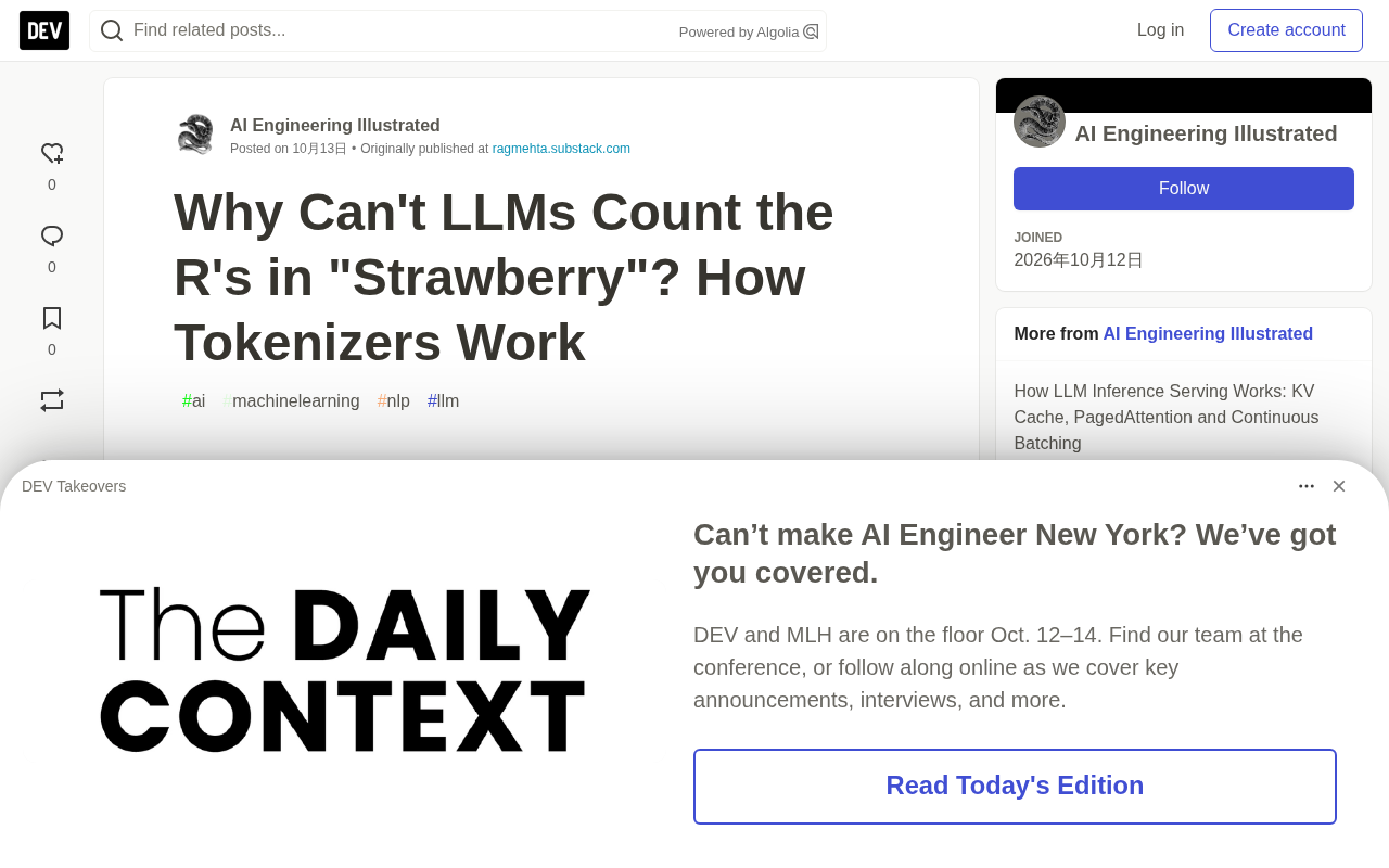 Why Can't LLMs Count the R's in Strawberry? A Deep Dive into Tokenizer Mechanics