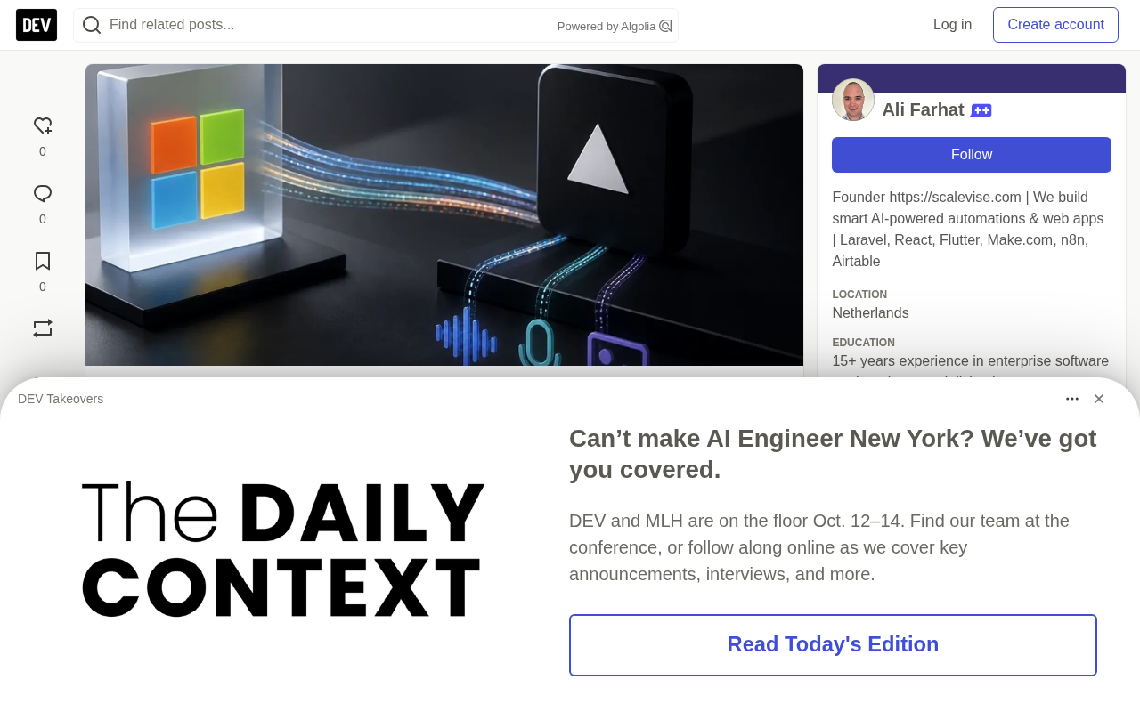 Microsoft MAI Models Land on Vercel AI Gateway: Voice, Transcription, and Image in One Place