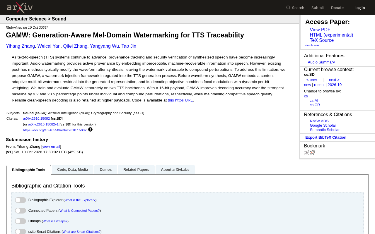 GAMW: Generation-Aware Mel-Domain Watermarking Offers New Approach to TTS Audio Provenance