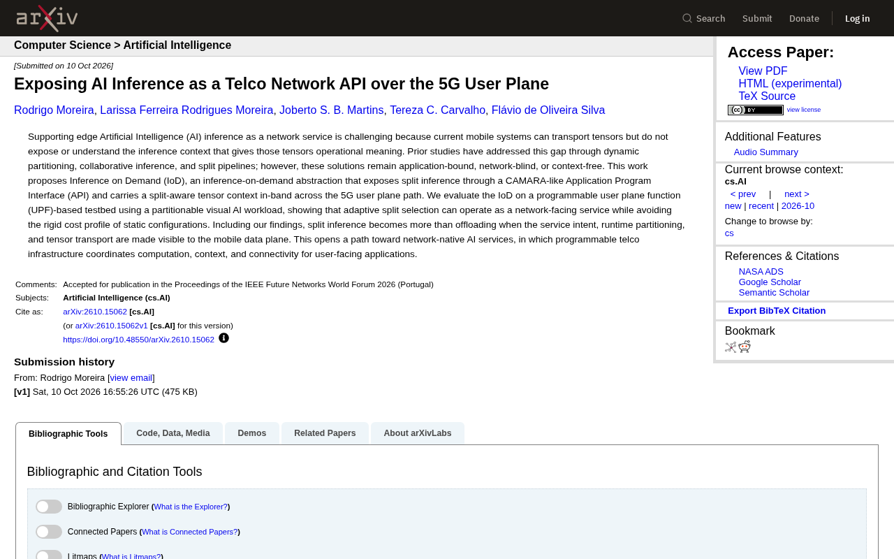 5G User Plane Exposes AI Inference: IoD Makes Split Inference a Native Network Service