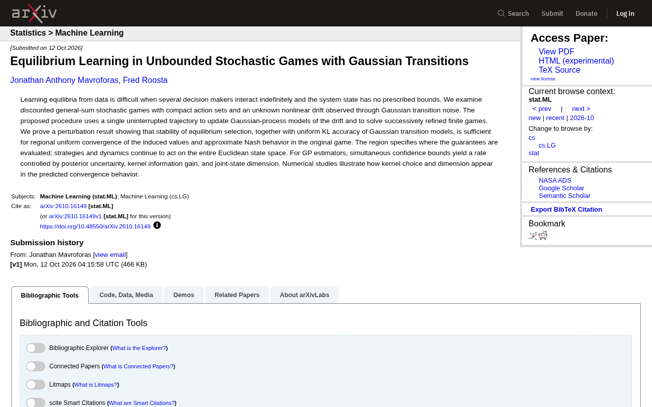 Equilibrium Learning in Unbounded Stochastic Games: A New Approach with Gaussian Transitions