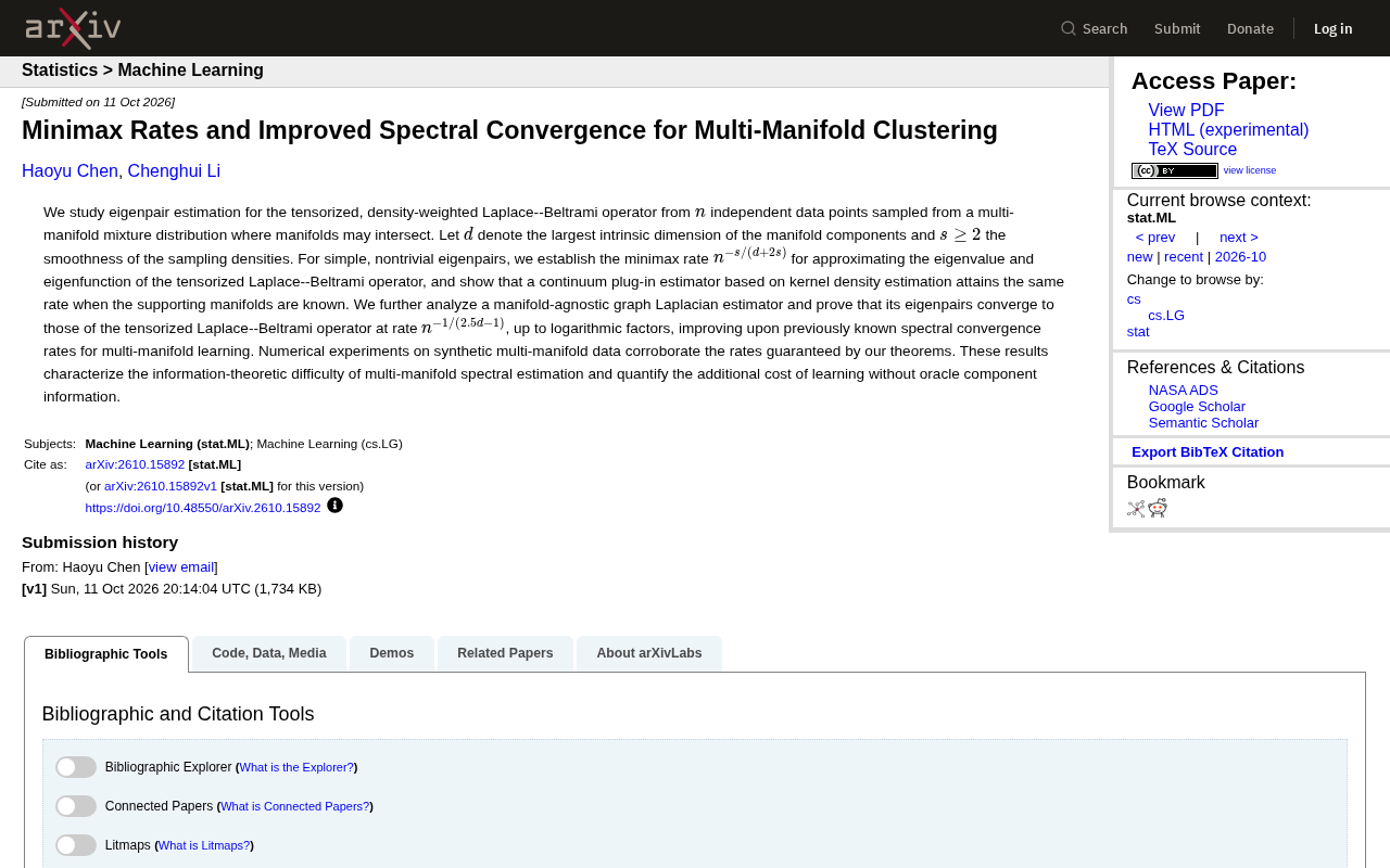 New Breakthrough in Multi-Manifold Clustering: Minimax Rates and Improved Spectral Convergence