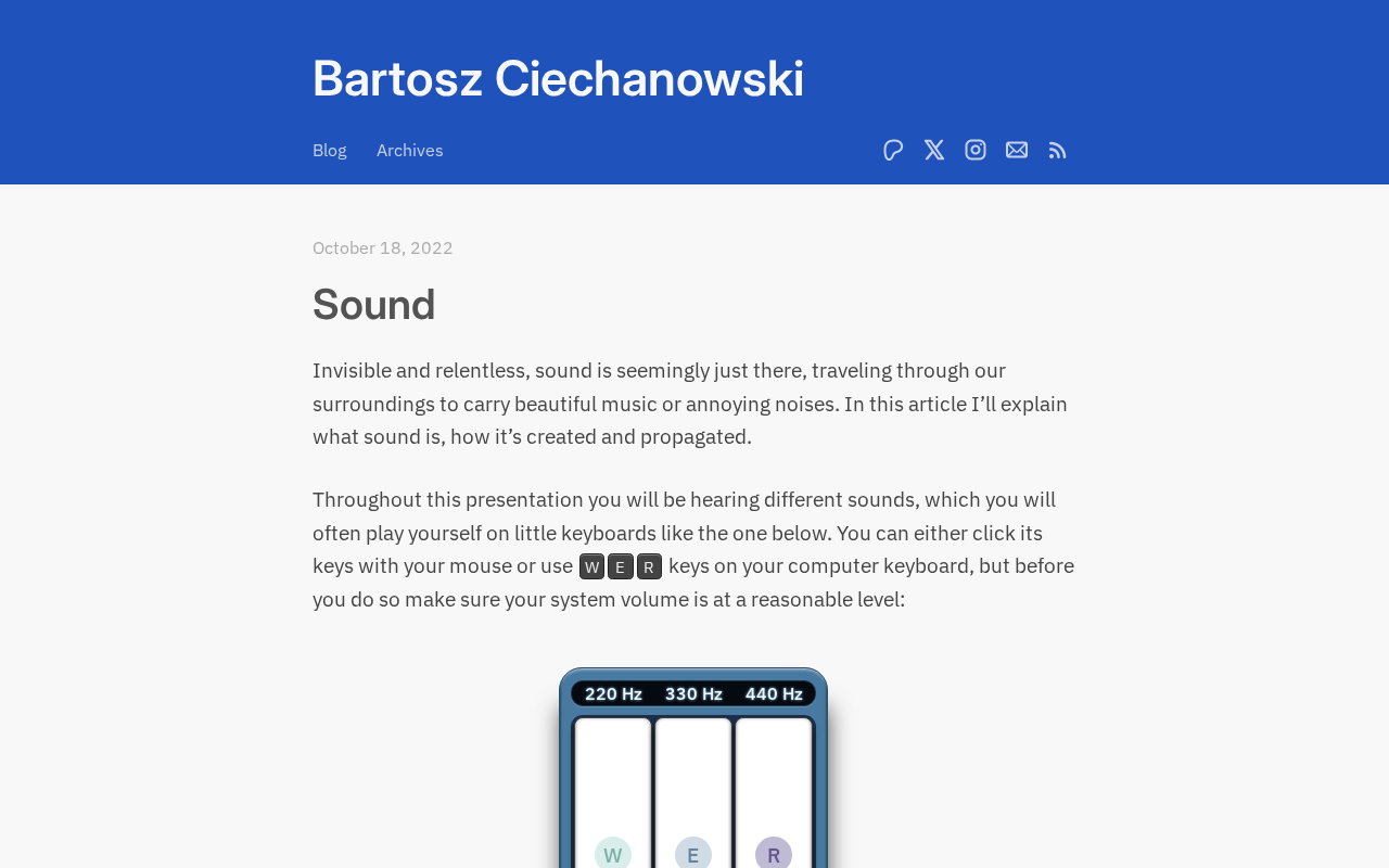 rss source: Sound – Bartosz Ciechanowski