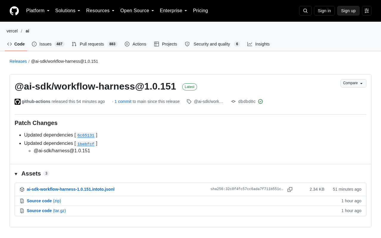 AI SDK workflow-harness 1.0.151 Release Update Explained