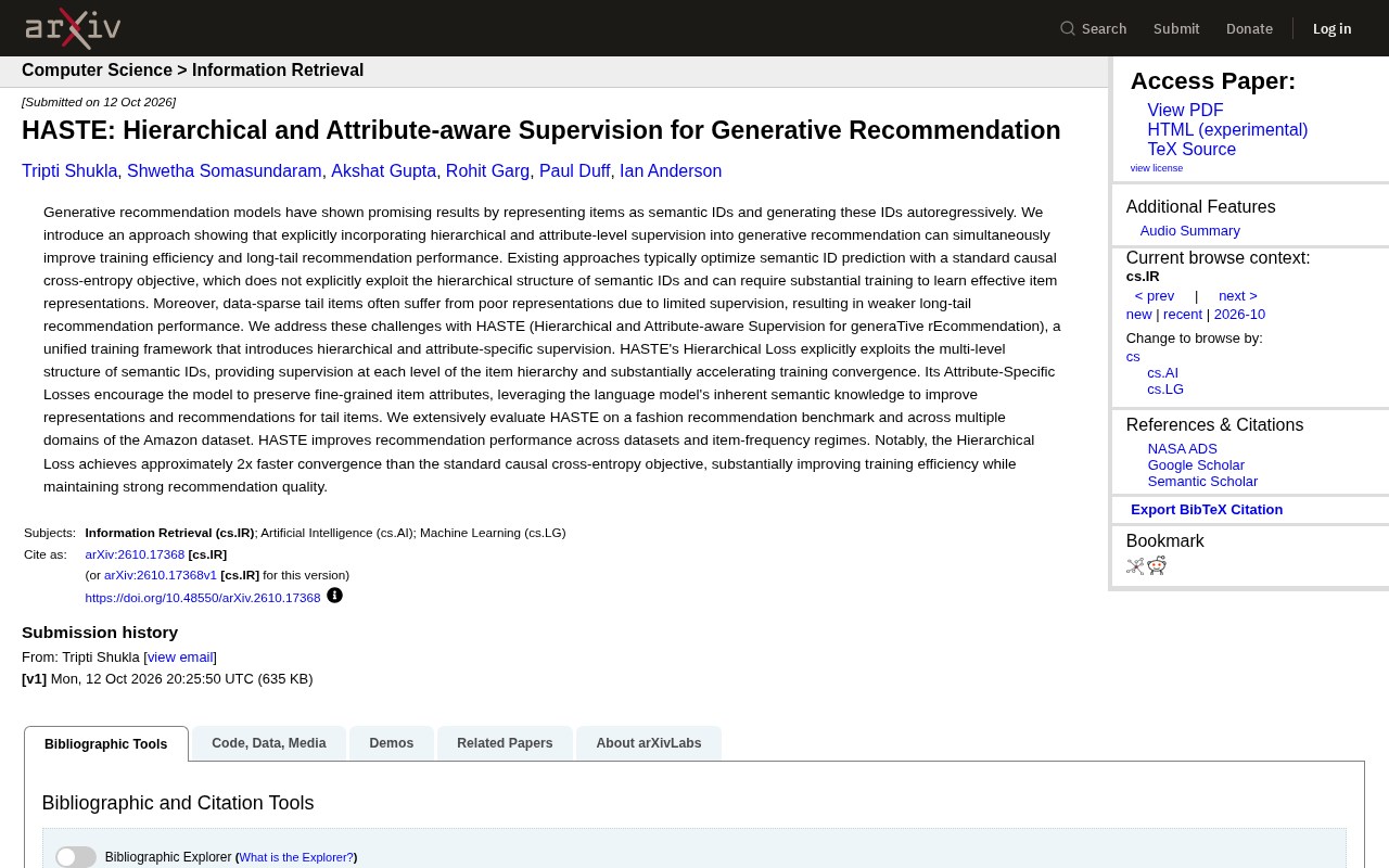 HASTE paper source screenshot