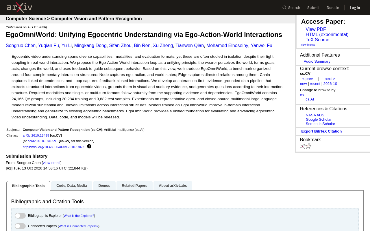EgoOmniWorld: Unifying Egocentric Video Understanding via Ego-Action-World Interaction