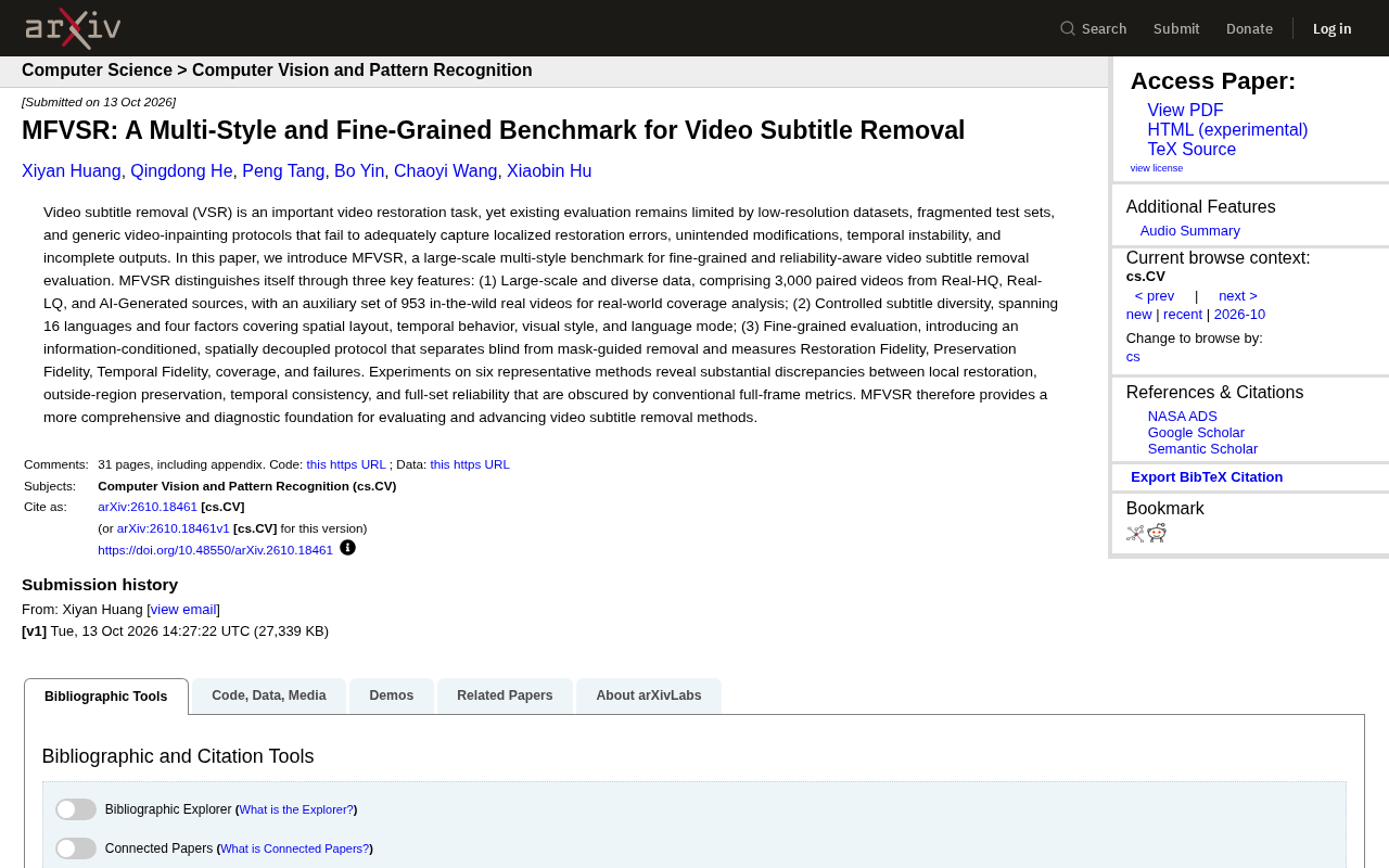 MFVSR: A New Benchmark Brings Fine-Grained Evaluation to Video Subtitle Removal