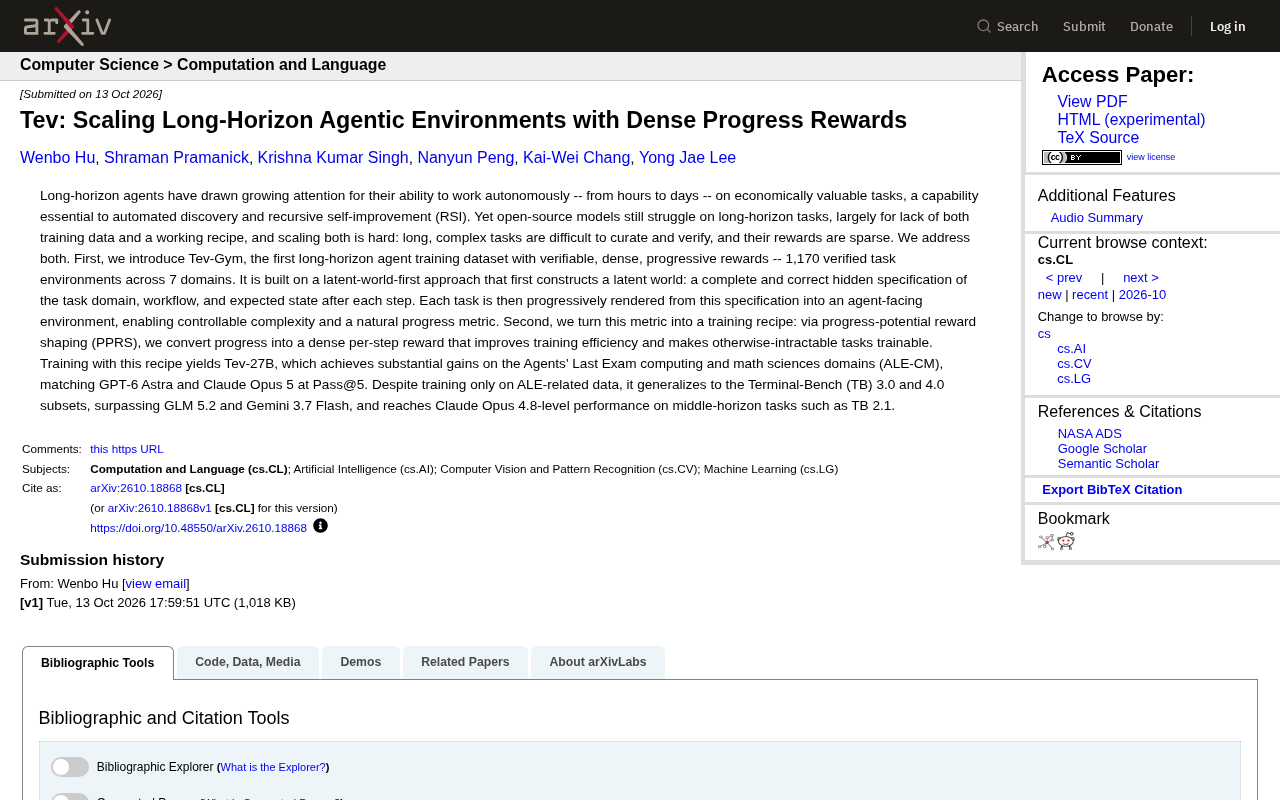 Tev: Cracking Long-Horizon Agent Training with Dense Progress Rewards