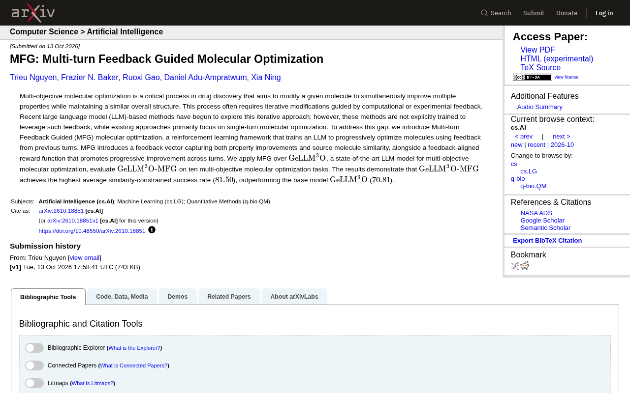 MFG: A New Multi-Turn Feedback-Guided Framework for Molecular Optimization