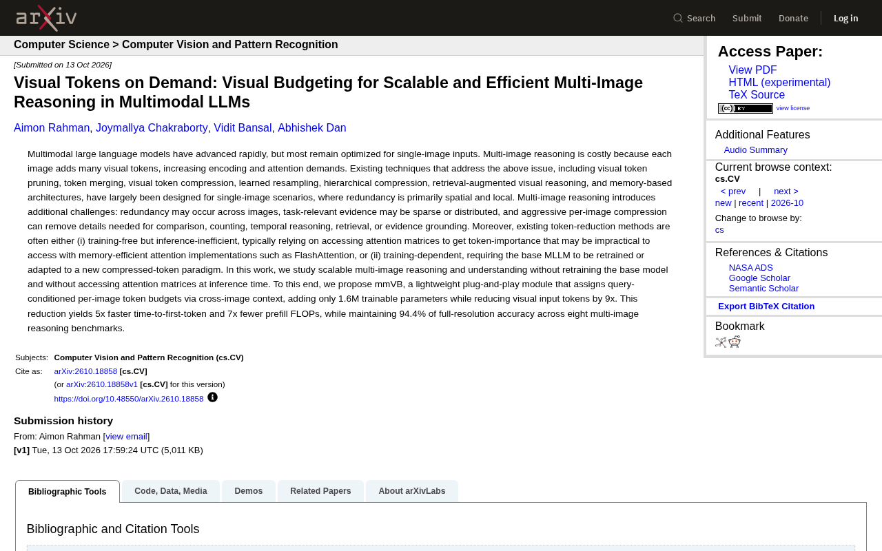 Allocating Visual Tokens on Demand: A New Approach to Cut Multi-Image Inference Costs by 9x