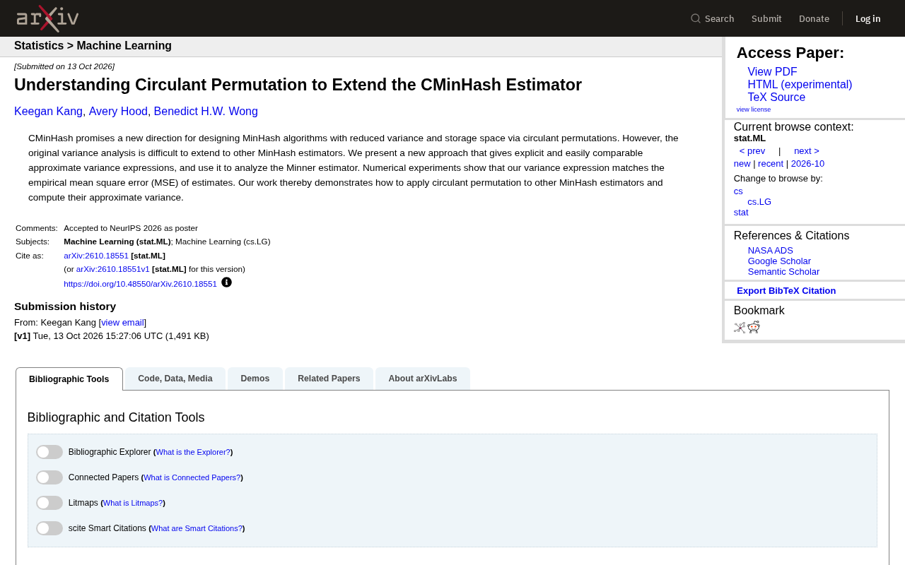 rss source: Understanding Circulant Permutation to Extend the CMinHash Estimator