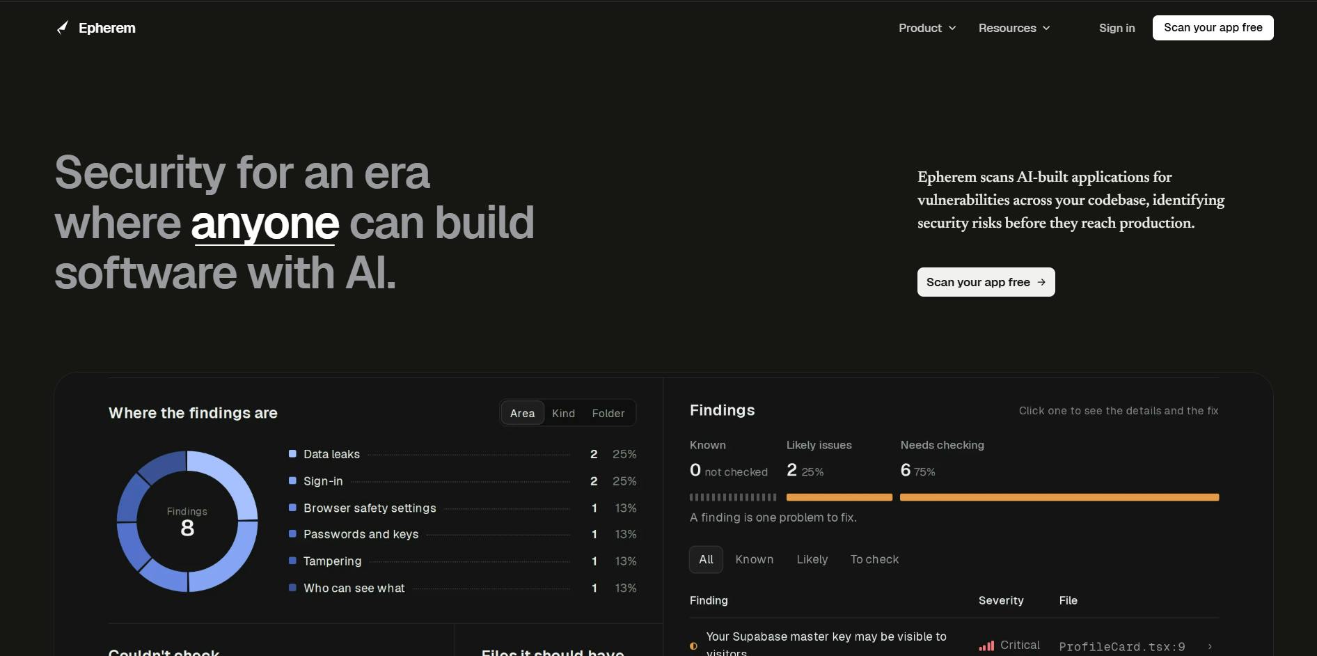 Epherem: AI App Security Scanner