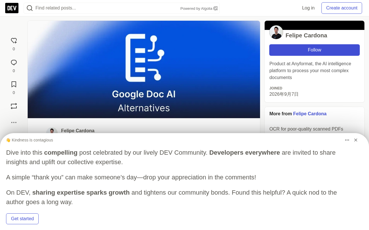 Google Document AI 八大替代方案深度对比评测