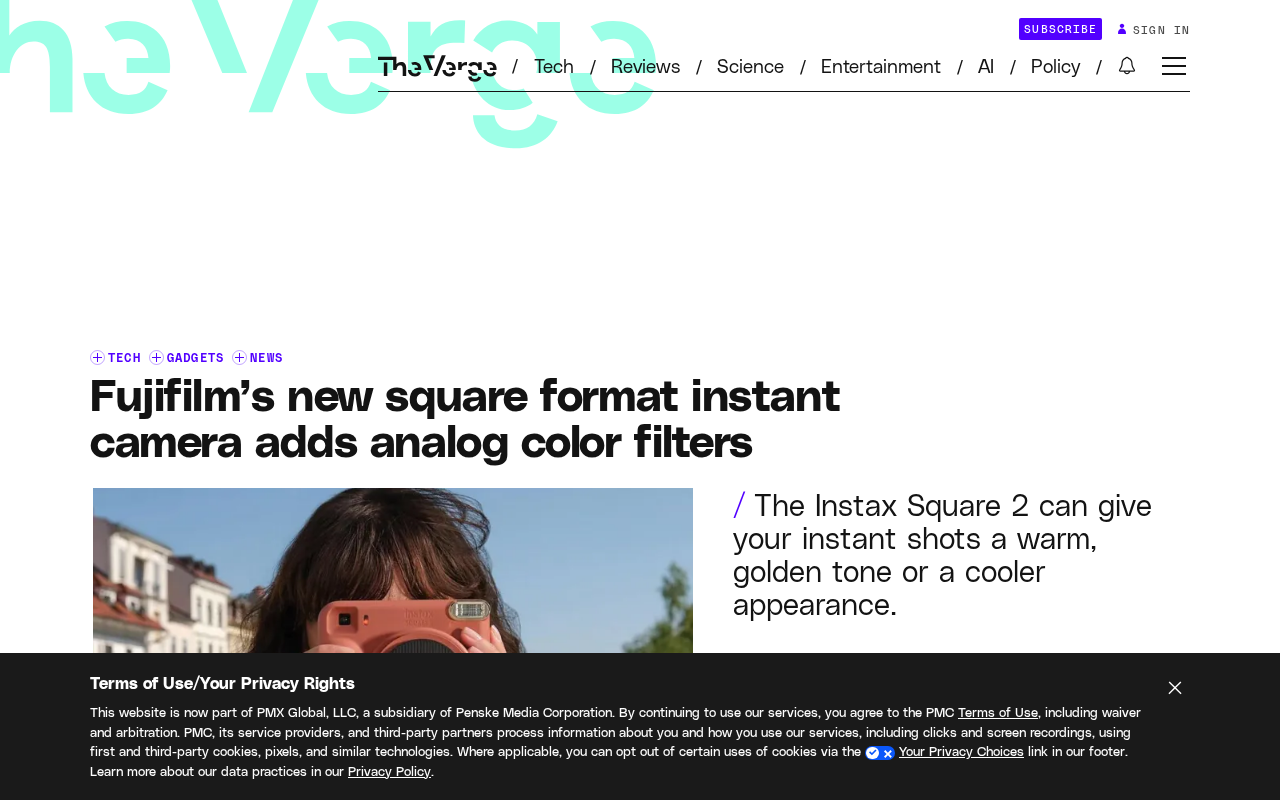富士Instax Square 2发布:模拟彩色滤镜回归纯模拟方形拍立得