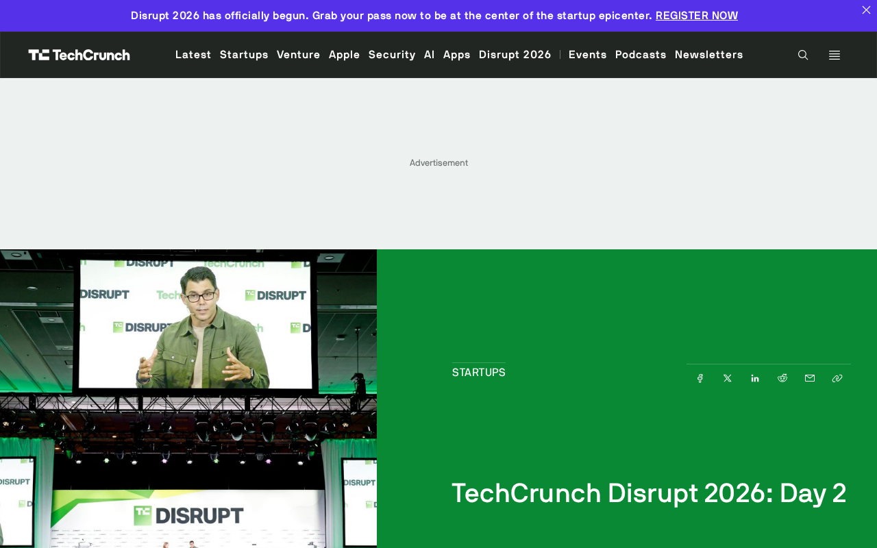 TechCrunch Disrupt 2026 Day 2: AI Takes Over the Agenda