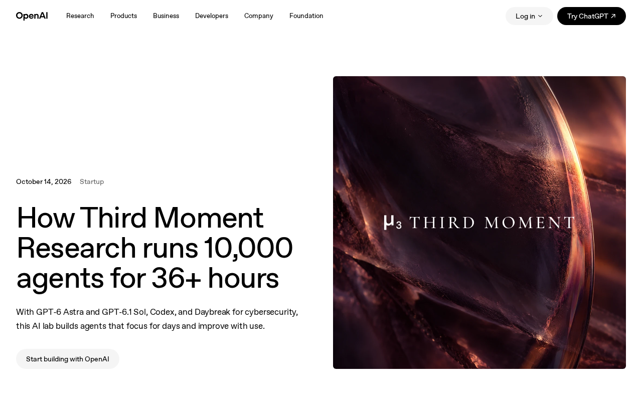 Third Moment Research如何同时运行10,000个AI智能体超36小时