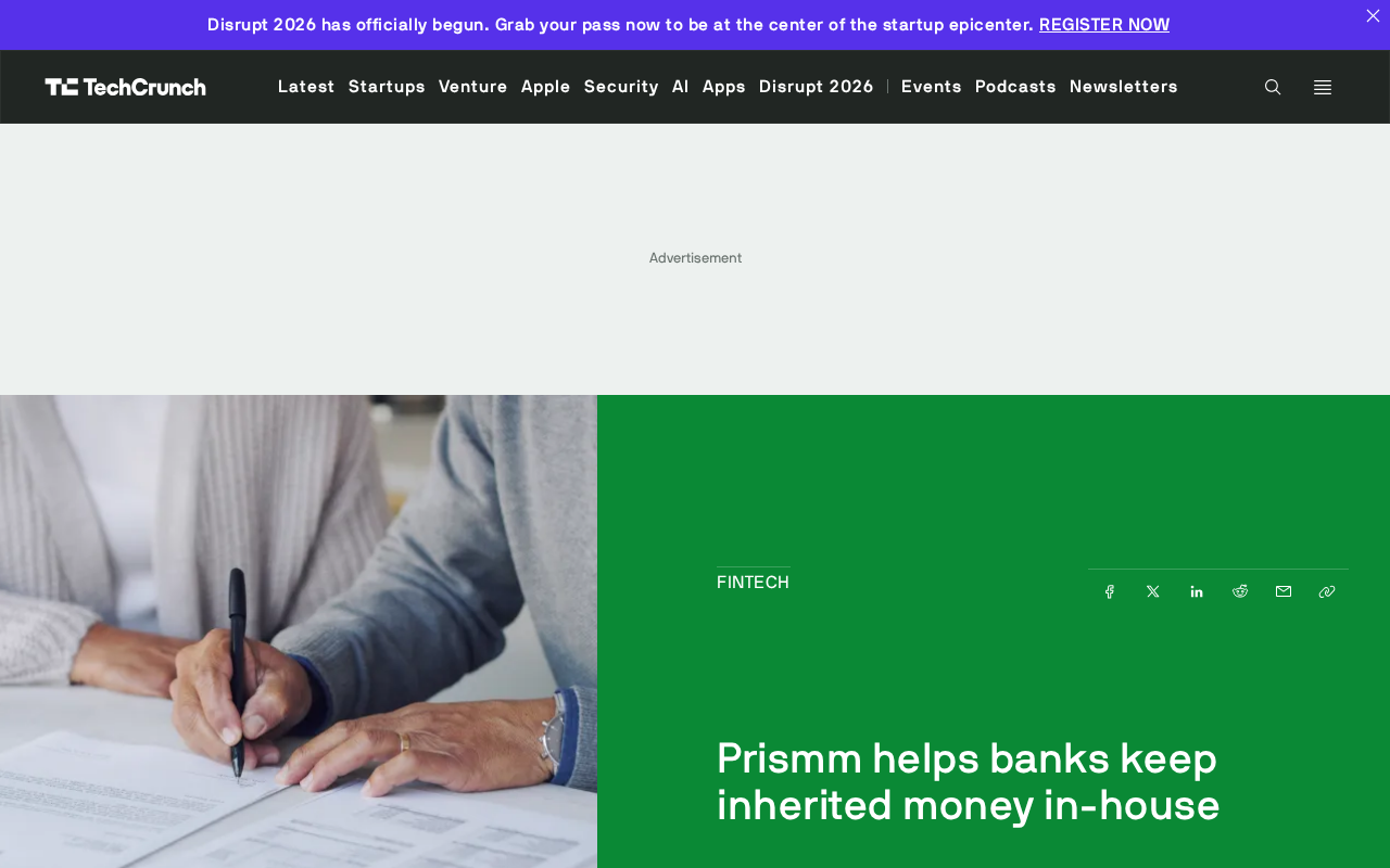 Prismm 帮银行留住继承资金,家族账户权限提前授权