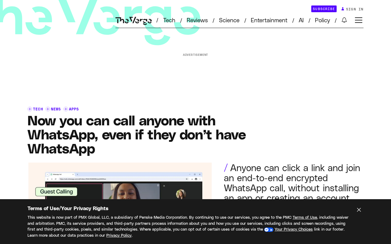 WhatsApp推出访客通话,无需账号也能接电话