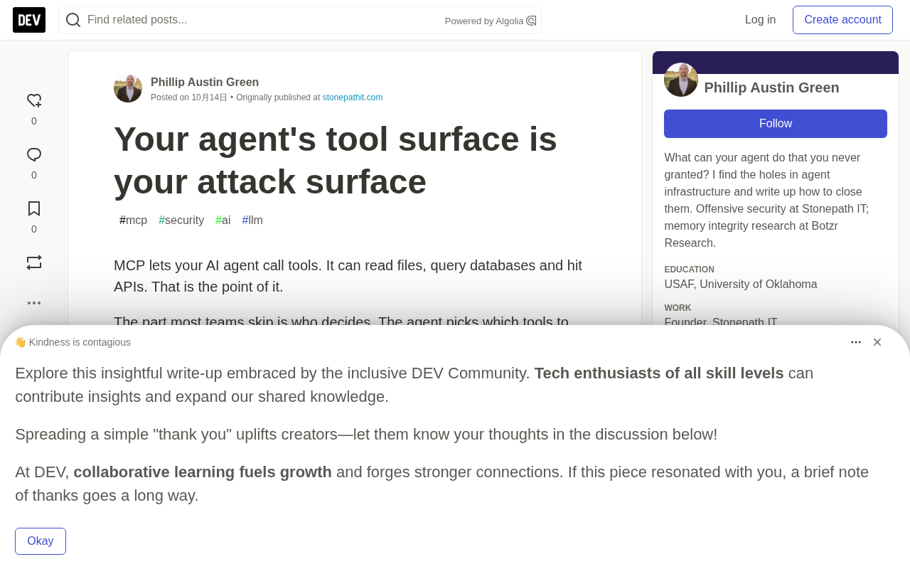 MCP Tool Call Security: The Agent Tool Surface Is the Attack Surface