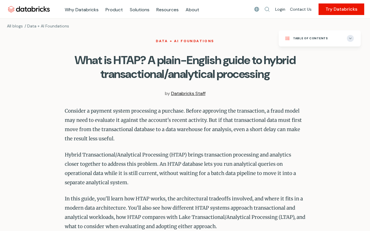 What Is HTAP? A Plain-English Guide to Hybrid Transactional/Analytical Processing