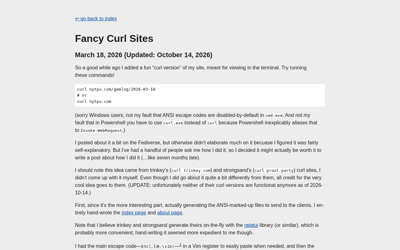 Fancy Curl Sites:把 curl 命令变成可视化网站的创意实验