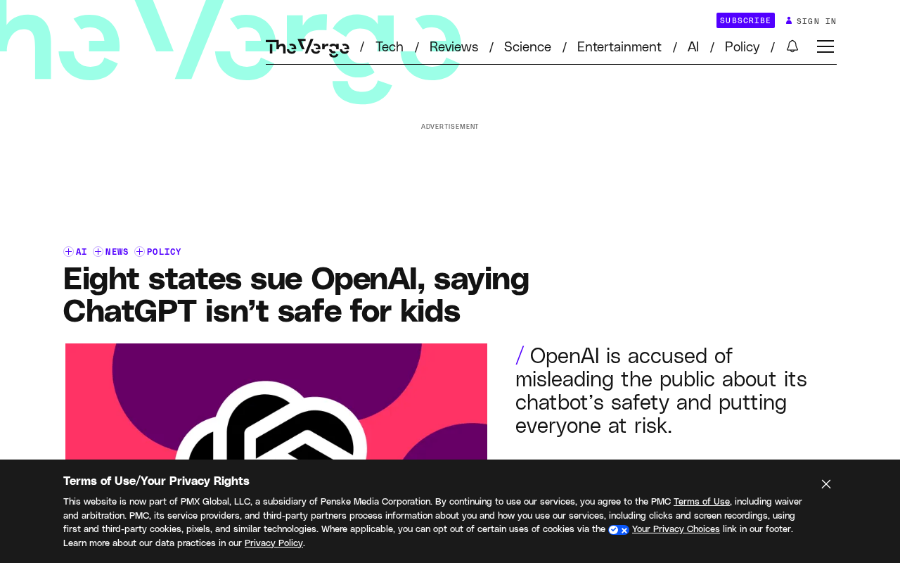 八州联合起诉OpenAI:ChatGPT儿童安全争议升级