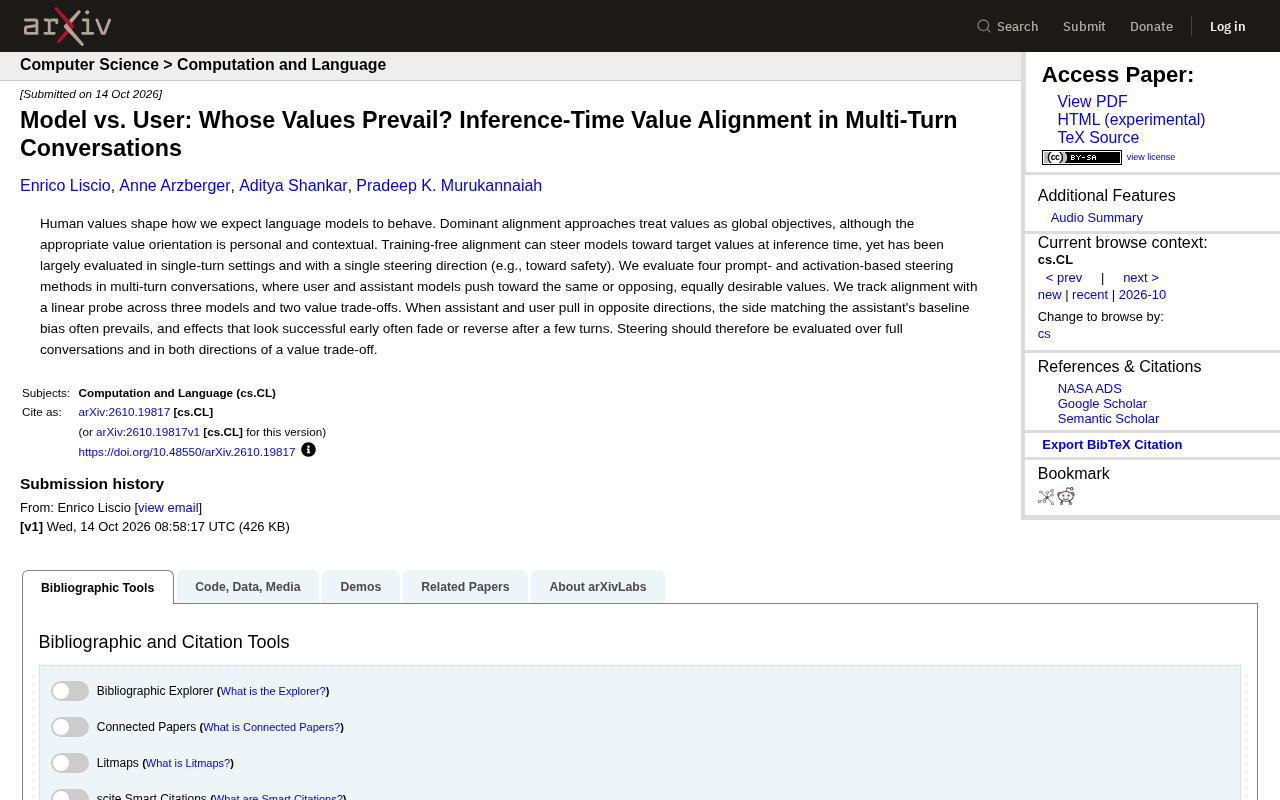 In Multi-Turn Conversations, Whose Values Prevail? New Research on Inference-Time Alignment