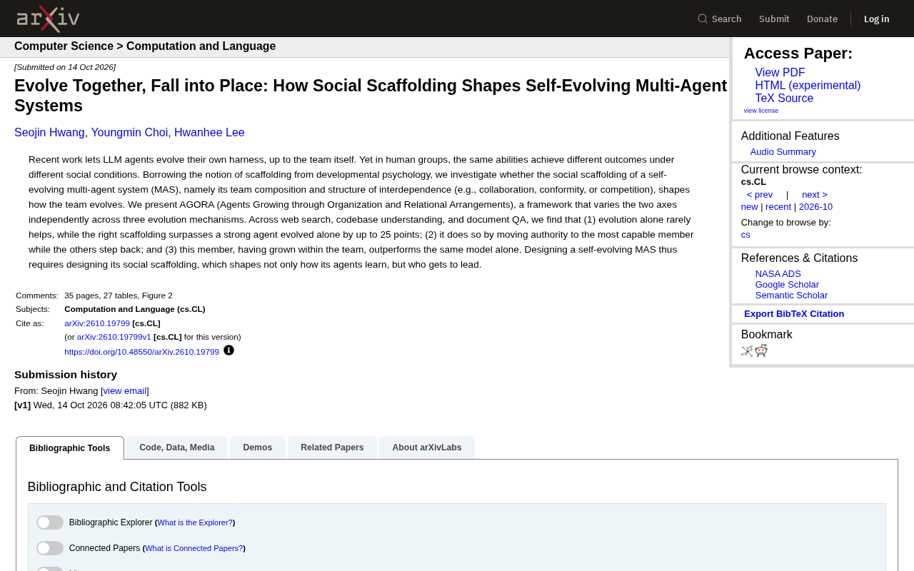 How Social Scaffolding Shapes Self-Evolving Multi-Agent Systems