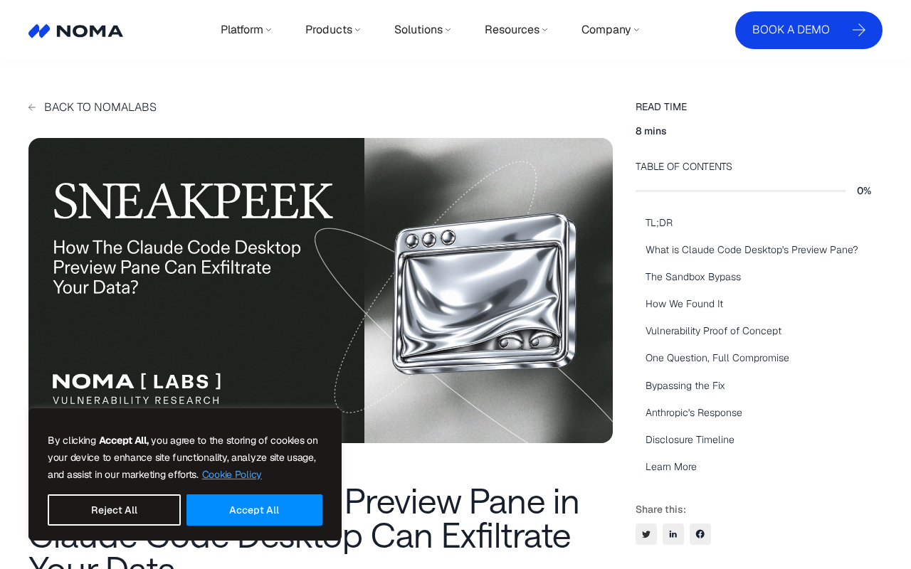 hackernews source: Claude Code Desktop Vulnerability: Preview Pane Data Exfiltration