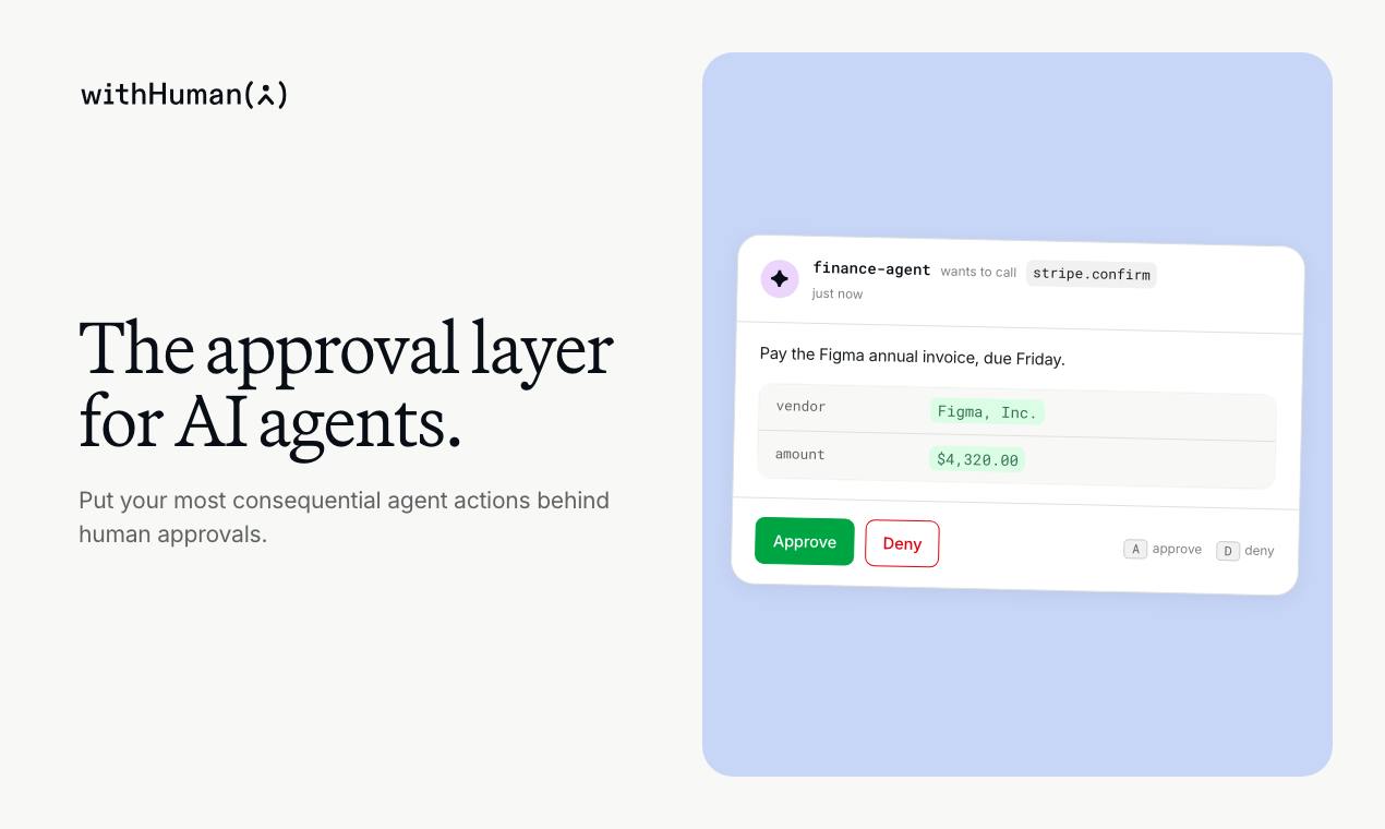withHuman: Building a Human Approval Layer for AI Agents