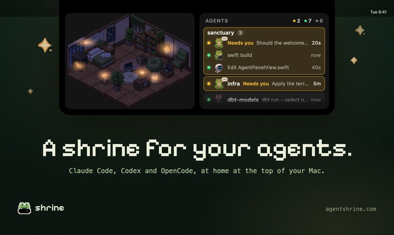 Shrine: Moving AI Agent Coding Status into the Mac Notch