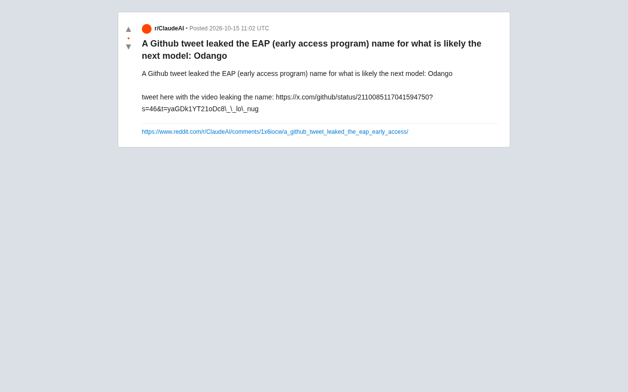 GitHub Tweet Leaks Next-Gen Model Codename Odango, EAP Program Surfaces