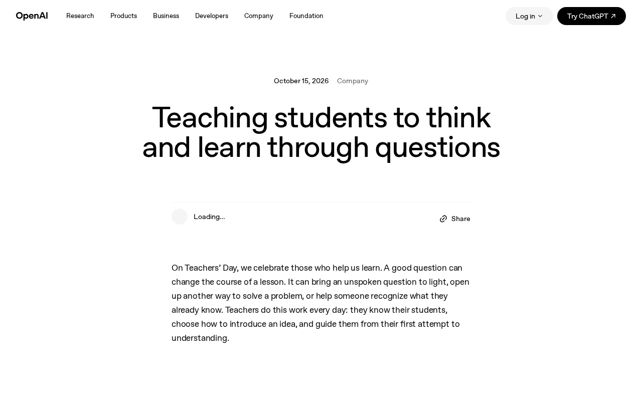 A New Paradigm for AI in Education: Using Questions to Guide Students Toward Deeper Thinking