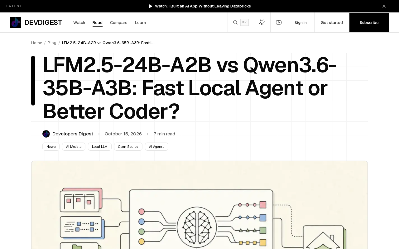 LFM2.5-24B-A2B对决Qwen3.6:本地Agent还是编程利器