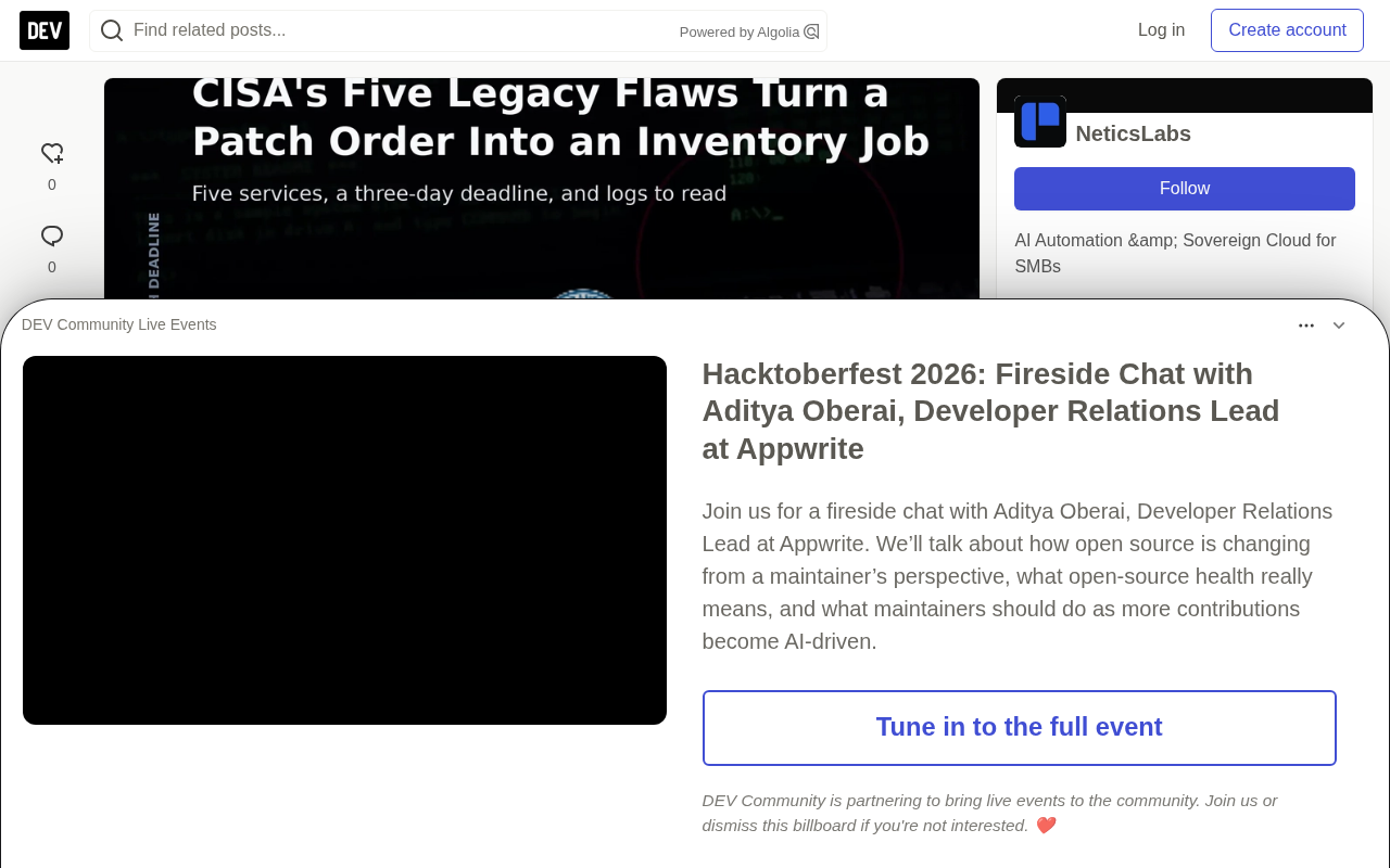 CISA Adds Five Legacy Flaws with a Three-Day Patch Deadline, Forcing an Asset Inventory