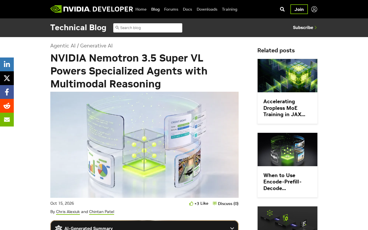 NVIDIA Nemotron 3.5 Super VL multimodal reasoning illustration
