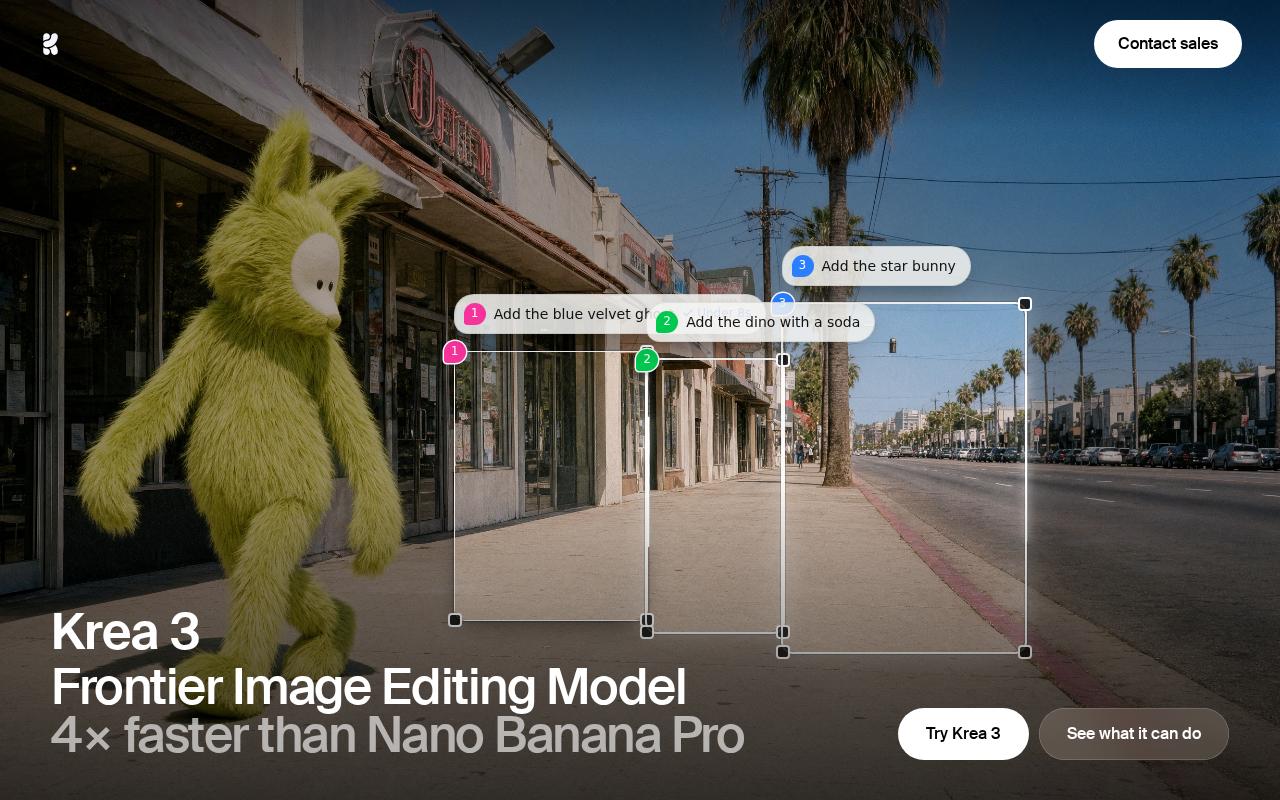 Krea 3 发布:号称比 Nano Banana Pro 快 4 倍的图像模型