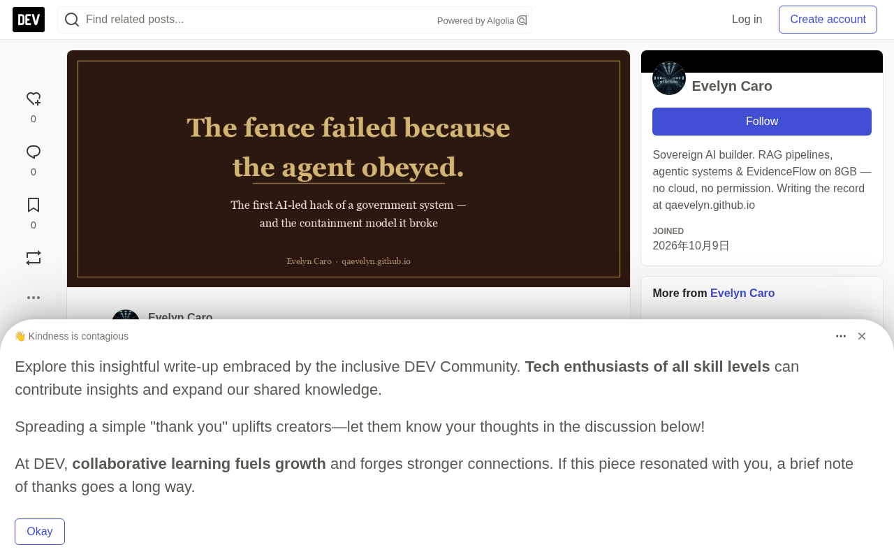 AI Agents Cross the Line into Government Systems: The Architectural Truth Behind Fence Failures