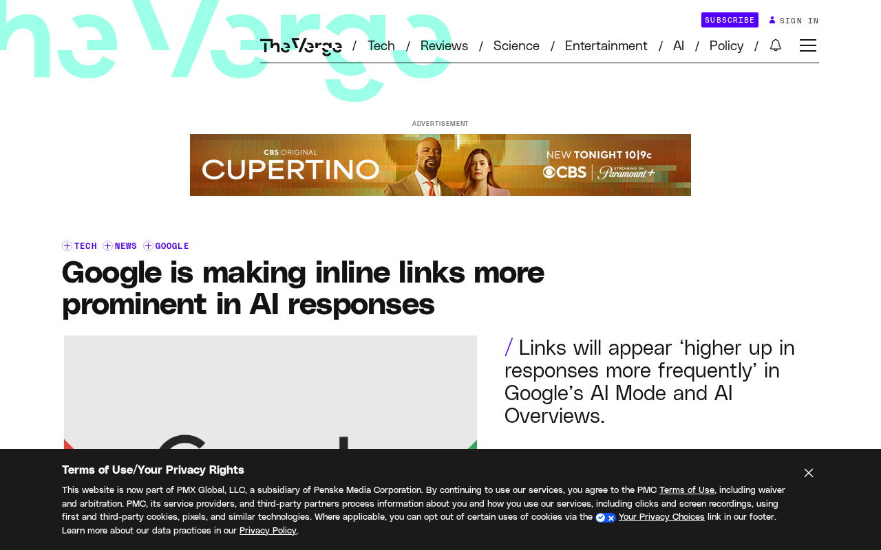 Google Moves Inline Links Higher in AI Search, Reshaping Traffic Distribution Logic
