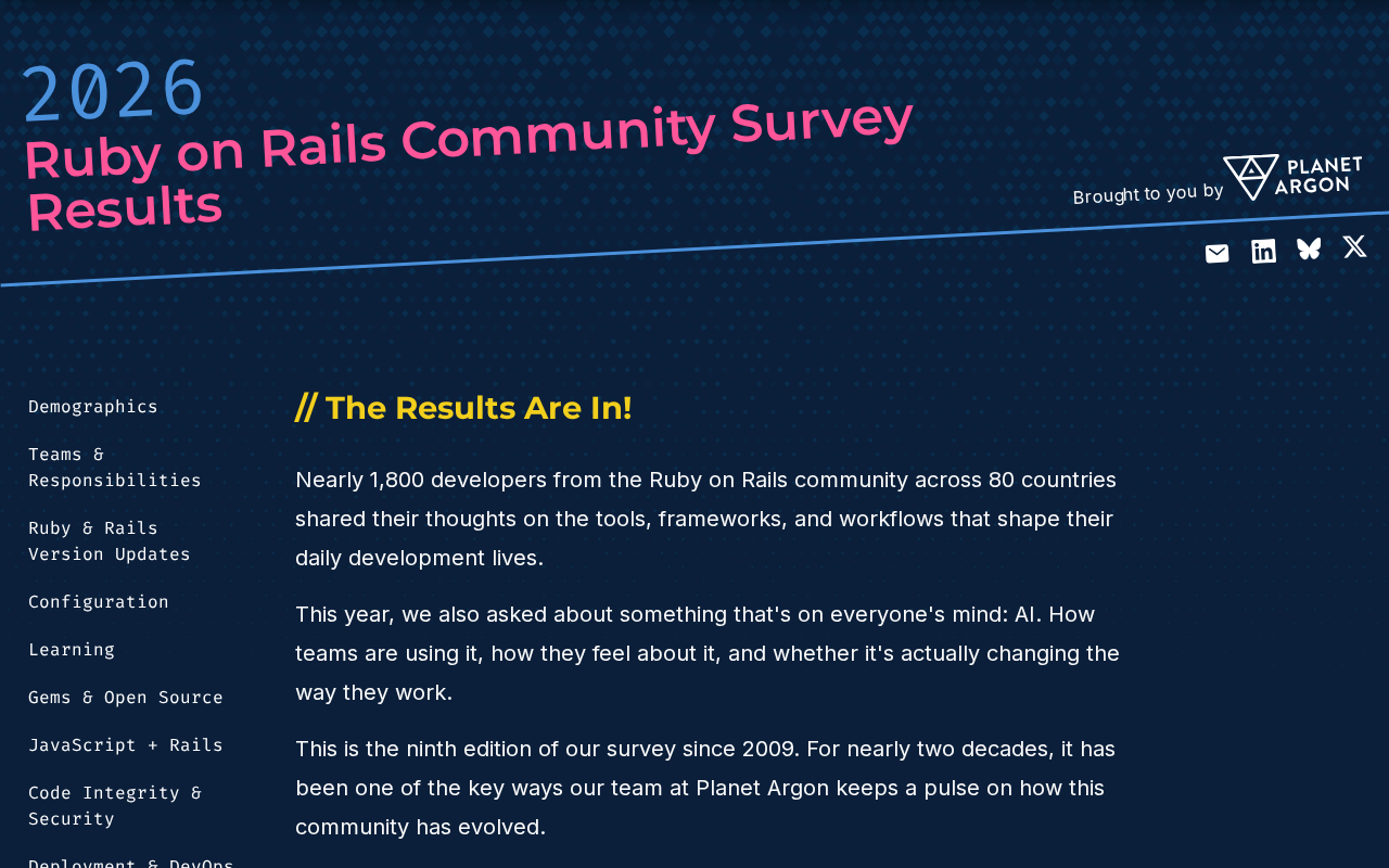 2026 Ruby on Rails 社区调查结果出炉