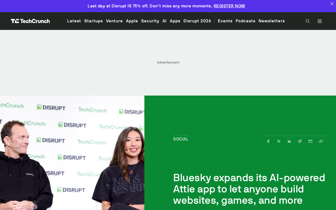 Bluesky 将 AI 应用 Attie 扩展至建站与游戏开发