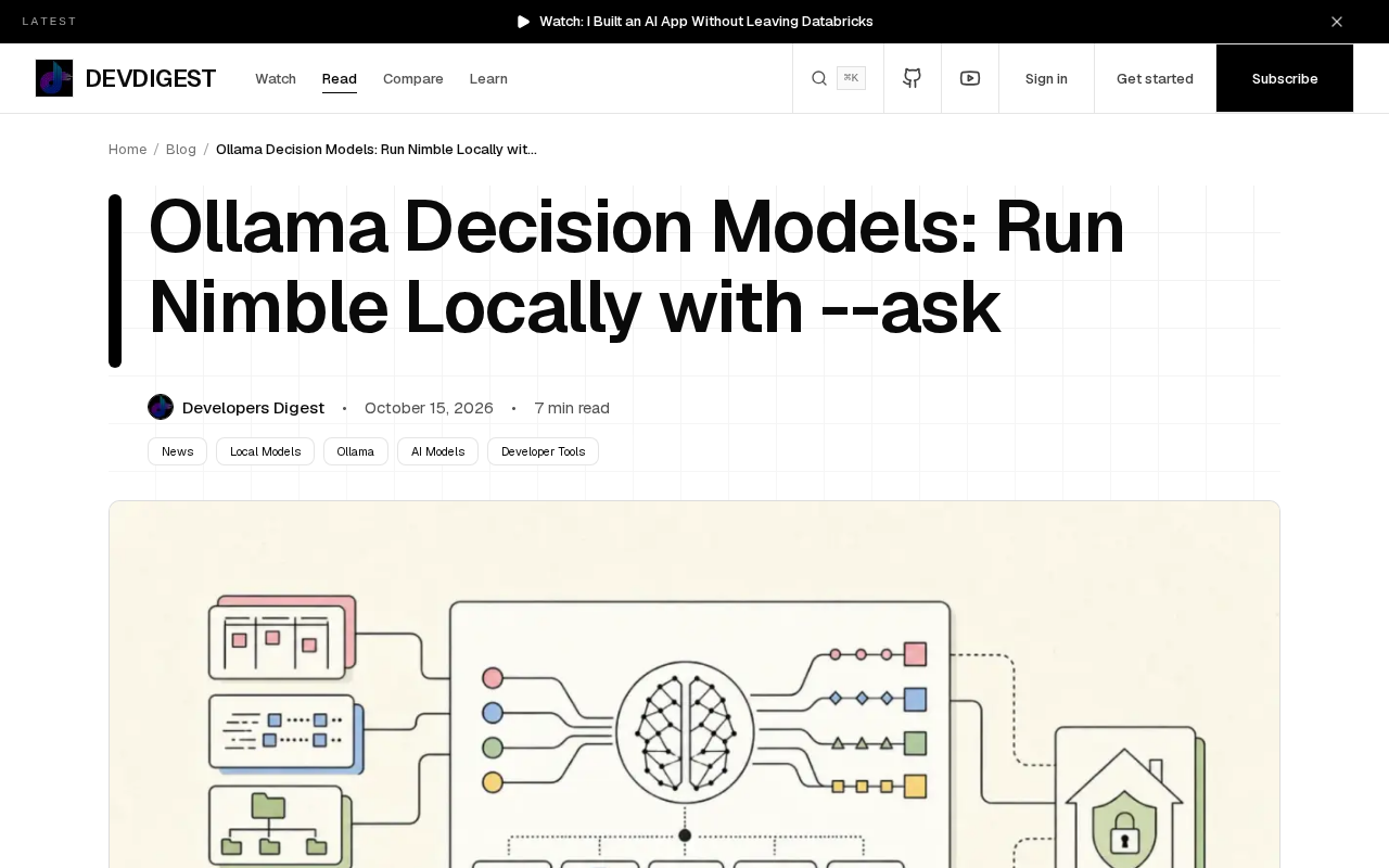 Ollama decision model Nimble's --ask usage